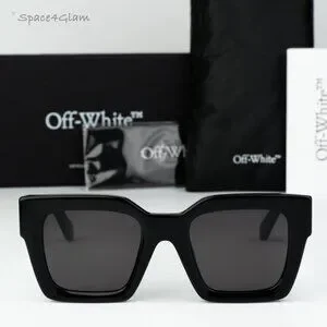Off-White Women Sunglasses Black Grey Square OERI13I JACKSON 1007 NEW AUTHENTIC Off-White JACKSON Women Sunglasses Black Square Frame Grey  main image 2